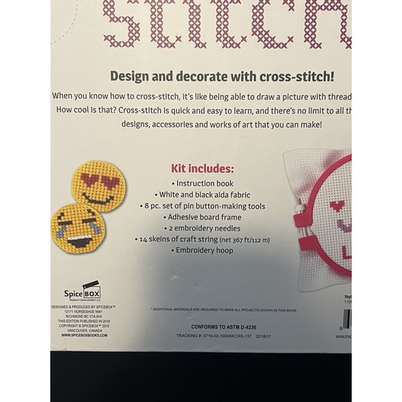 Kits for Kids Cross Stitch Project Set with Accessories by Spice Box - Picture 4 of 14